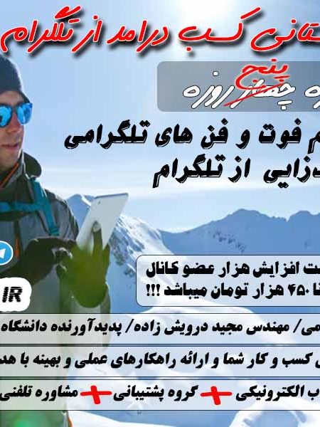 دوره کسب درامد از تلگرام مهندس درویش زاده مجری تبلیغات شبکه های اجتماعی و آموزش کسب درامد از تلگرام