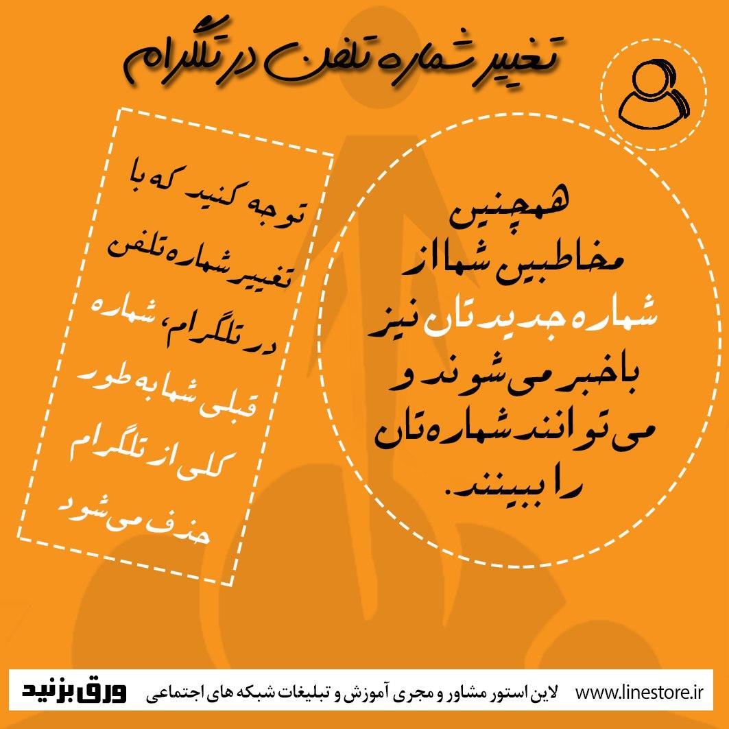 تغییر شماره تلفن در تلگرام