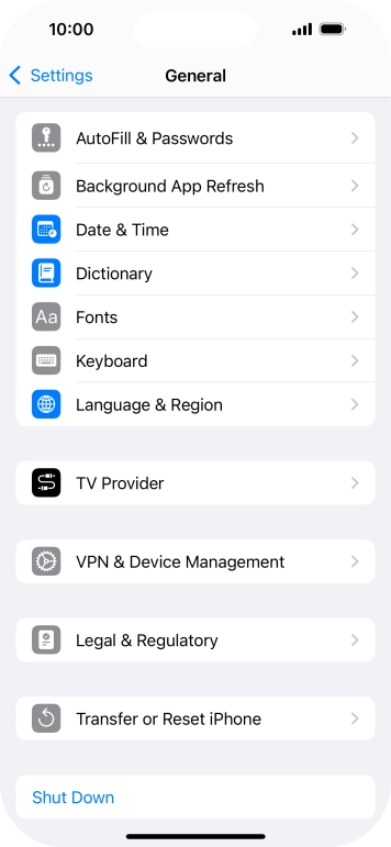 بخش Transfer or Reset iPhone